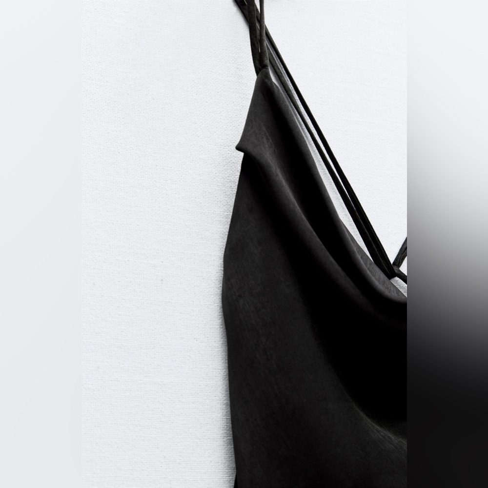 Zara Black Strappy Back Midi Dress - Picture 7 of 8